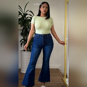 Juniors Classic Indigo Flare Jeans